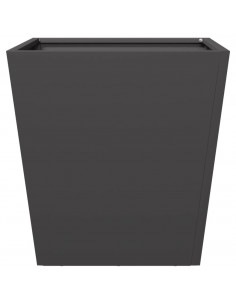 Fioriere da Giardino 2 pz Nere 40x40x40 cm in Acciaio 2