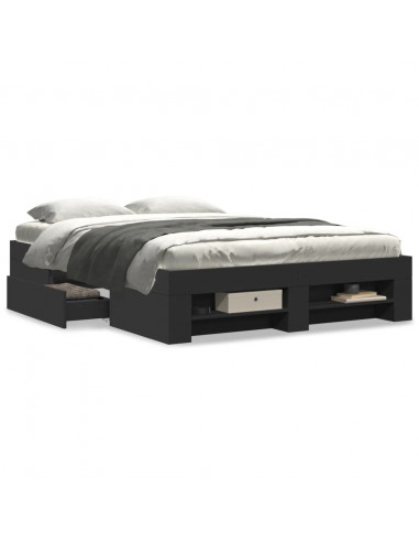 Giroletto Nero 140x190 cm in Legno Multistrato