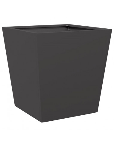 Fioriere da Giardino 2 pz Nere 40x40x40 cm in Acciaio