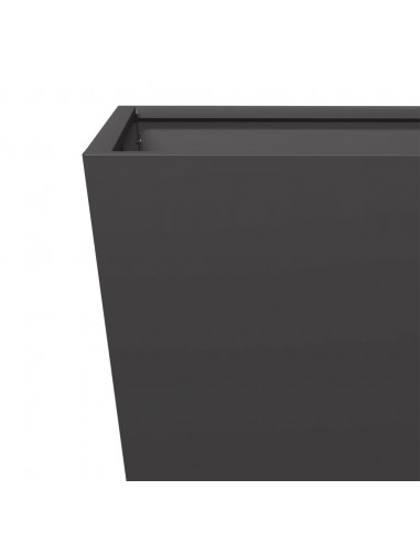 Fioriere da Giardino 2 pz Nere 40x40x40 cm in Acciaio