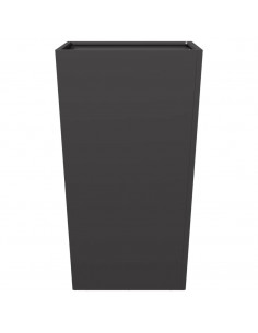 Fioriere da Giardino 2 pz Nere 45x45x75 cm in Acciaio 2