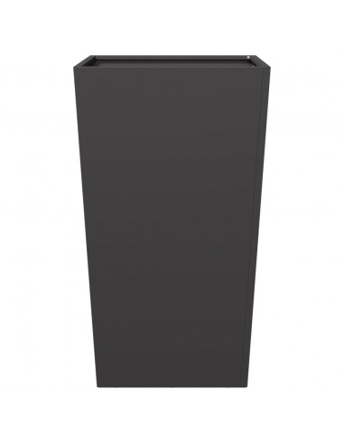 Fioriere da Giardino 2 pz Nere 45x45x75 cm in Acciaio