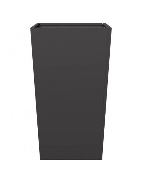 Fioriere da Giardino 2 pz Nere 45x45x75 cm in Acciaio