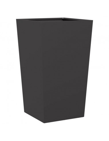 Fioriere da Giardino 2 pz Nere 45x45x75 cm in Acciaio