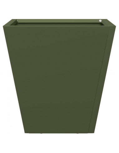 Fioriere da Giardino 2 pz Verde Oliva 30x30x30 cm in Acciaio