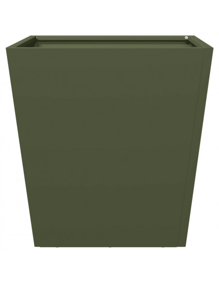Fioriere da Giardino 2 pz Verde Oliva 40x40x40 cm in Acciaio