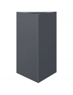Fioriera da Giardino Antracite Triangolare 50x43x75 cm Acciaio 2