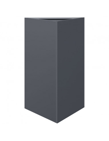 Fioriera da Giardino Antracite Triangolare 50x43x75 cm Acciaio