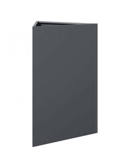 Fioriera da Giardino Antracite Triangolare 50x43x75 cm Acciaio