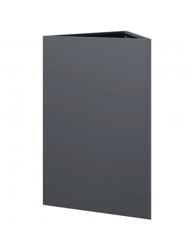 Fioriera da Giardino Antracite Triangolare 50x43x75 cm Acciaio
