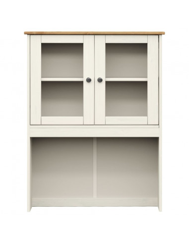 Piano Comò VIGO Bianco 78x30x100 cm in Legno Massello di Pino