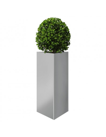 Fioriera da Giardino Triangolare 40x34,5x70 cm Acciaio Zincato