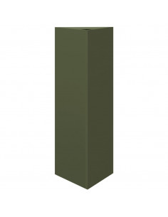 Fioriera da Giardino Verde Oliva Triangolare 30x26x75cm Acciaio 2