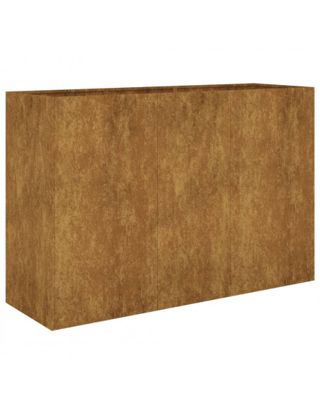 Fioriera Rialzata da Giardino 120x40x80 cm in Acciaio Corten