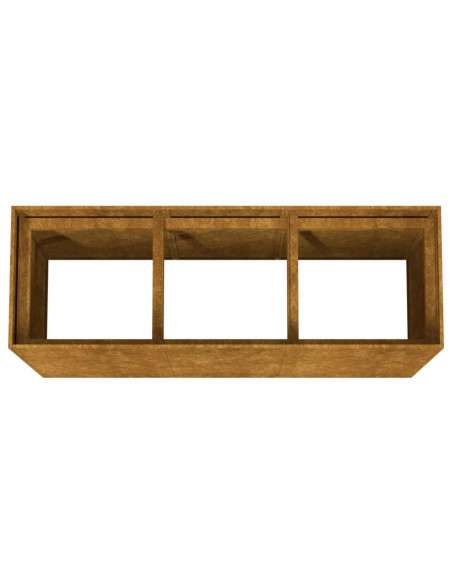 Fioriera Rialzata da Giardino 120x40x80 cm in Acciaio Corten