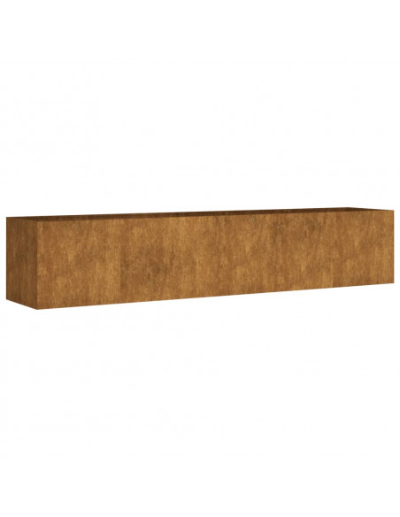 Fioriera Rialzata da Giardino 200x40x40 cm in Acciaio Corten