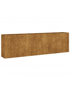 Fioriera Rialzata da Giardino 280x40x80 cm in Acciaio Corten 2