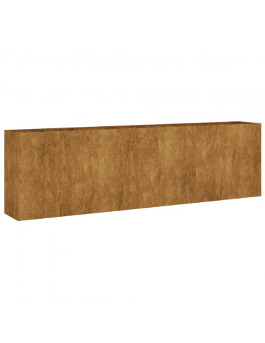 Fioriera Rialzata da Giardino 280x40x80 cm in Acciaio Corten