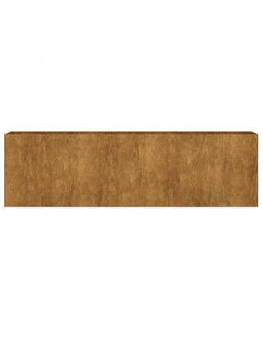 Fioriera Rialzata da Giardino 280x40x80 cm in Acciaio Corten