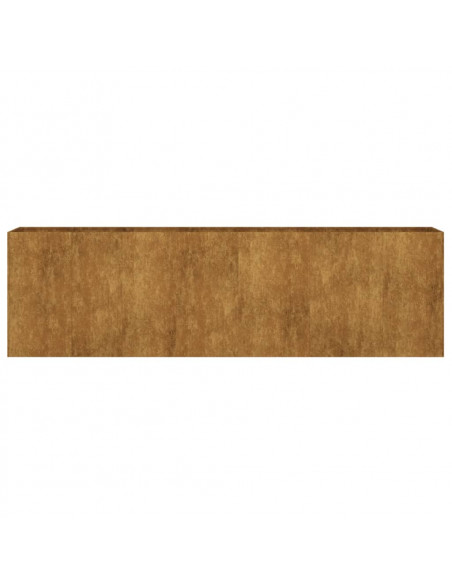 Fioriera Rialzata da Giardino 280x40x80 cm in Acciaio Corten