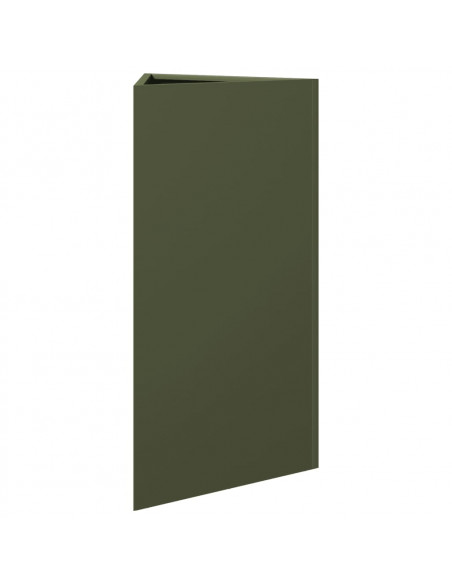 Fioriera Verde Oliva Triangolare 40x34,5x70 cm in Acciaio