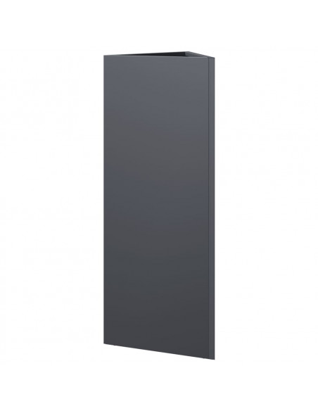 Fioriere 2 pz Antracite Triangolari 30x26x75 cm in Acciaio