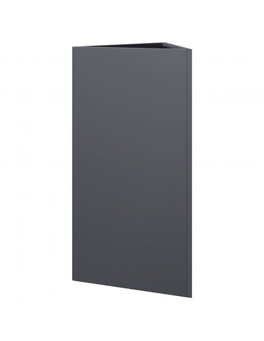 Fioriere 2 pz Antracite Triangolari 40x34,5x70 cm in Acciaio