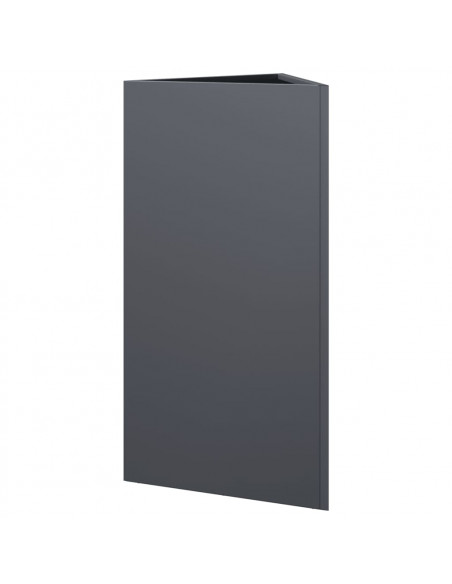 Fioriere 2 pz Antracite Triangolari 40x34,5x70 cm in Acciaio
