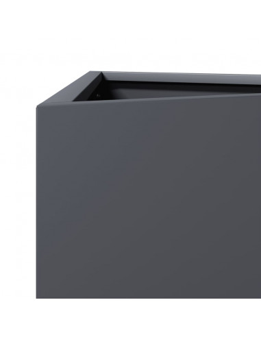 Fioriere 2 pz Antracite Triangolari 40x34,5x70 cm in Acciaio