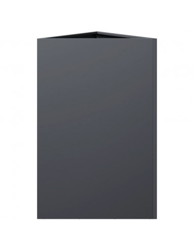 Fioriere 2 pz Antracite Triangolari 50x43x75 cm in Acciaio
