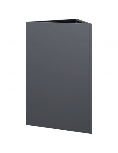 Fioriere 2 pz Antracite Triangolari 50x43x75 cm in Acciaio