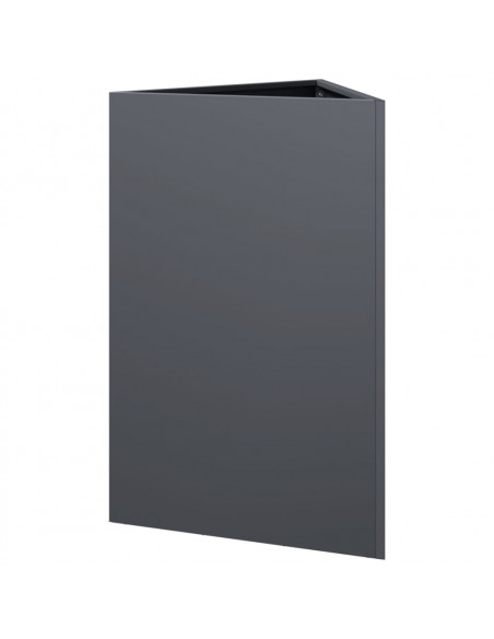 Fioriere 2 pz Antracite Triangolari 50x43x75 cm in Acciaio
