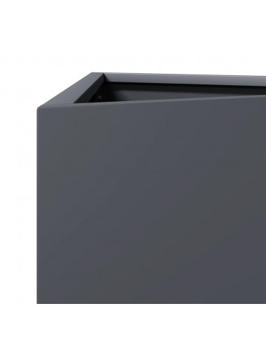 Fioriere 2 pz Antracite Triangolari 50x43x75 cm in Acciaio