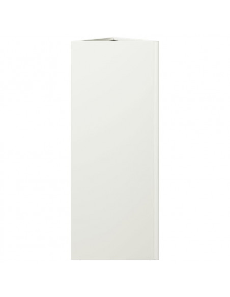 Fioriere 2 pz Bianche Triangolari 30x26x75 cm in Acciaio