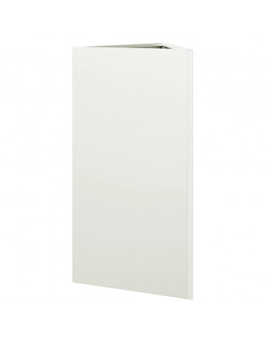 Fioriere 2 pz Bianche Triangolari 40x34,5x70 cm in Acciaio