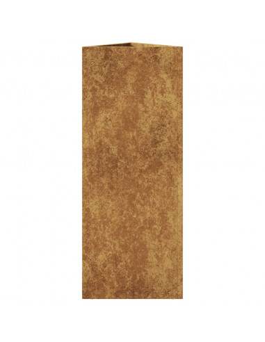 Fioriere 2 pz Triangolari 30x26x75 cm in Acciaio Corten