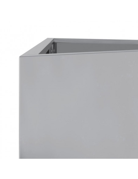 Fioriere 2 pz Triangolari 30x26x75 cm in Acciaio Zincato