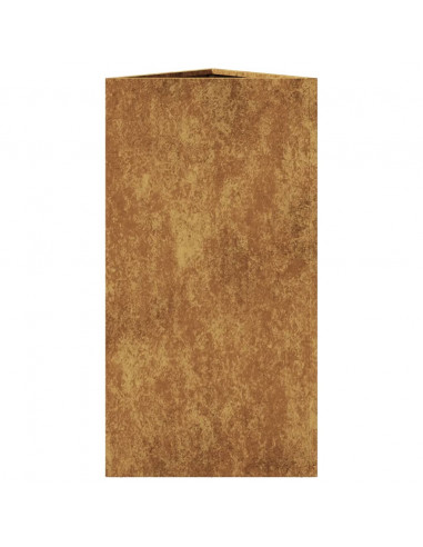 Fioriere 2 pz Triangolari 40x34,5x70 cm in Acciaio Corten