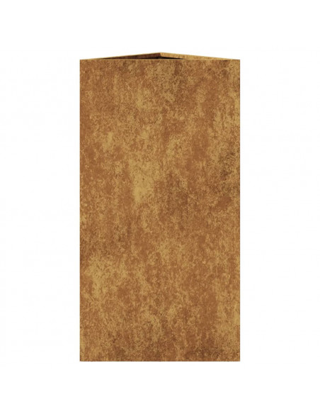 Fioriere 2 pz Triangolari 40x34,5x70 cm in Acciaio Corten