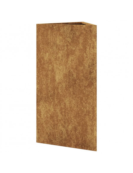 Fioriere 2 pz Triangolari 40x34,5x70 cm in Acciaio Corten