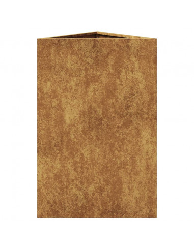 Fioriere 2 pz Triangolari 50x43x75 cm in Acciaio Corten