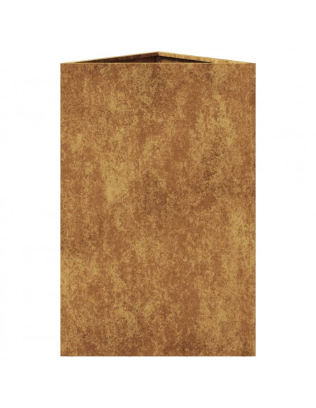 Fioriere 2 pz Triangolari 50x43x75 cm in Acciaio Corten