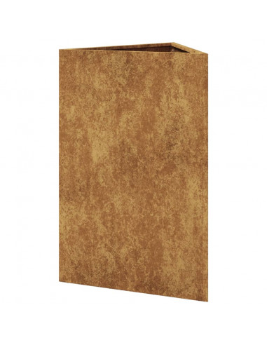 Fioriere 2 pz Triangolari 50x43x75 cm in Acciaio Corten