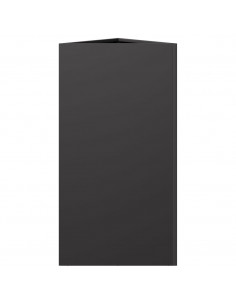 Fioriere da Giardino 2 pz Nere Triangolari 40x34,5x70cm Acciaio 2