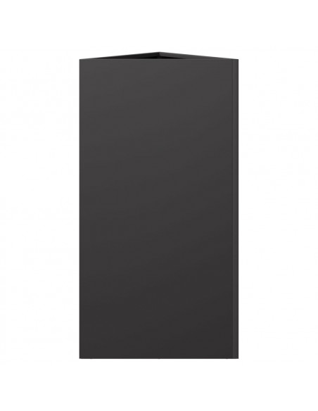 Fioriere da Giardino 2 pz Nere Triangolari 40x34,5x70cm Acciaio