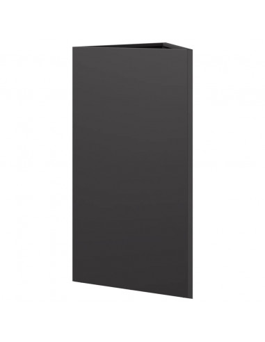 Fioriere da Giardino 2 pz Nere Triangolari 40x34,5x70cm Acciaio
