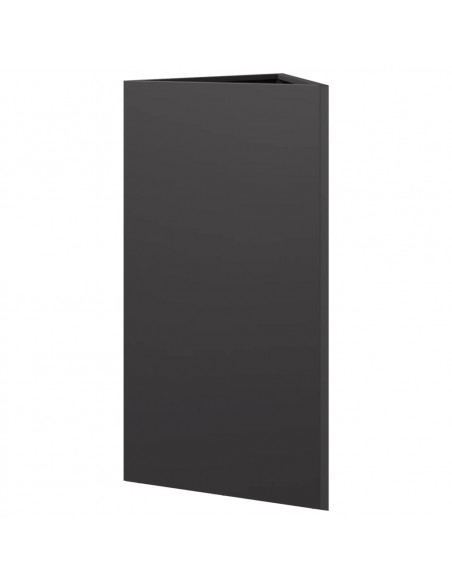 Fioriere da Giardino 2 pz Nere Triangolari 40x34,5x70cm Acciaio