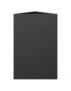 Fioriere da Giardino 2 pz Nere Triangolari 50x43x75 cm Acciaio 2