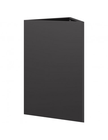 Fioriere da Giardino 2 pz Nere Triangolari 50x43x75 cm Acciaio