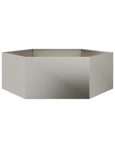 Fioriera da Giardino Esagono 138x120x45 cm in Acciaio Corten